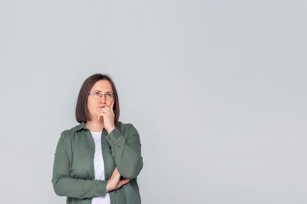 Small business owner woman on grey background