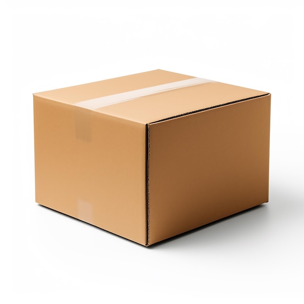 small cardboard box package icon white background efficiency simplicity packaging design minim