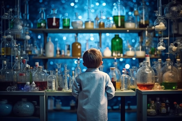 Small chemist child Generate Ai