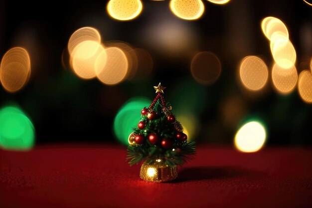 Small Christmas tree decoration vibrant colors