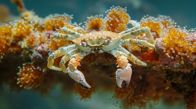 A small crab species clinging to the underside of a hull having hitchhiked on a vessels ballast