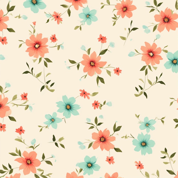 Small cute flower pattern on background