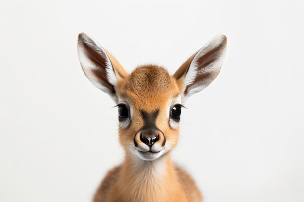 a small deer with big ears and a big nose