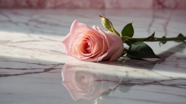 Small dried rose flowers on a gray background