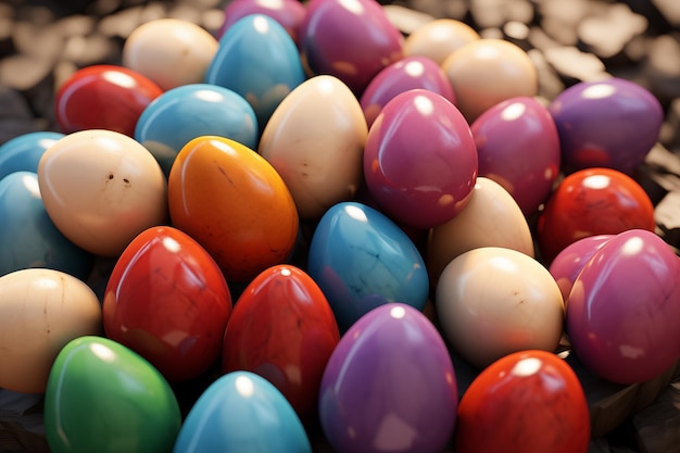 Small easter eggs mockup ultrahigh resolution