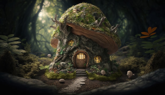 Small fairy house Generative AI