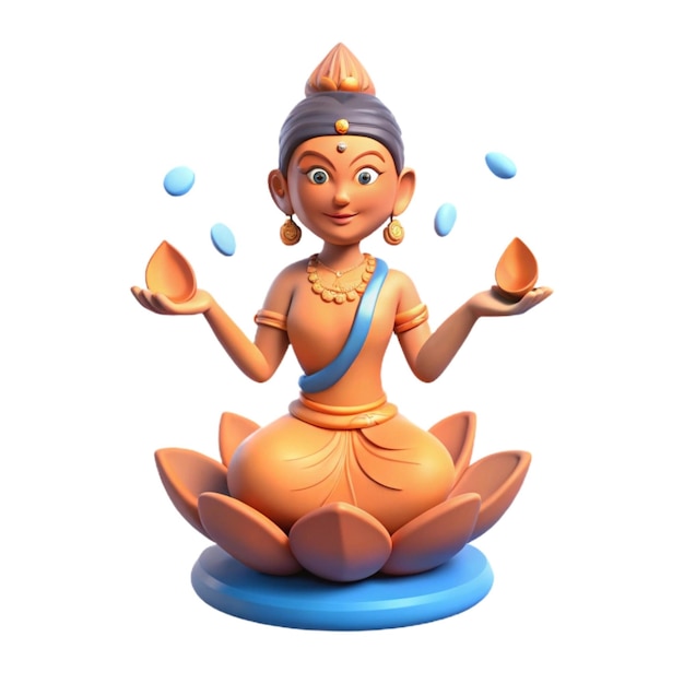 a small figurine of an indian character with the words god