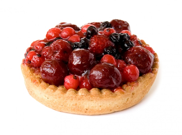 Small fresh red fruit pie