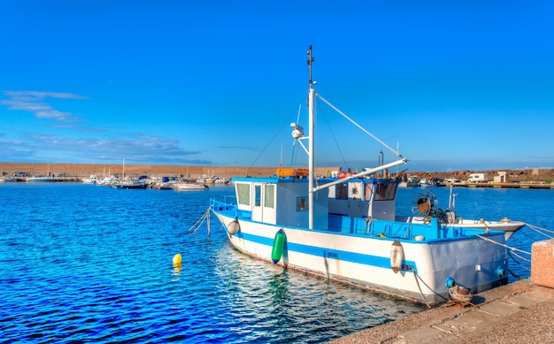 Small harbor full of boatsxA