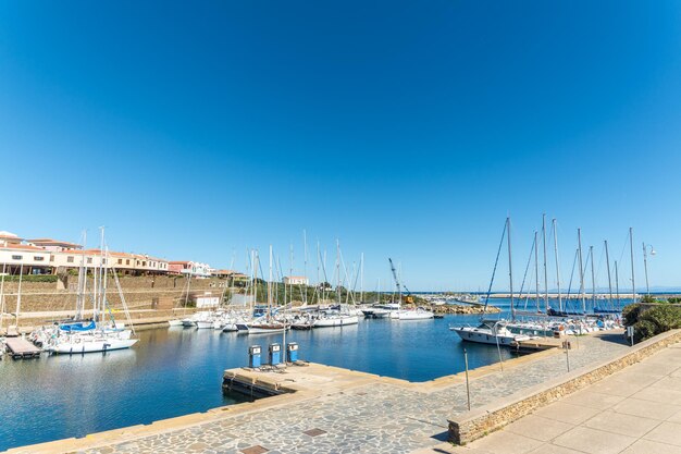 Small harbor in the village of stintino