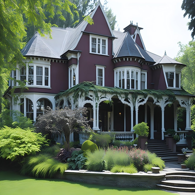 Small house in the garden generated by ai