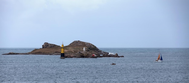 Small island off the coast of Roscoff in Brittany