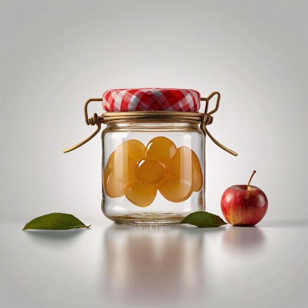 Small Jam Jar Mockup isolated on white background