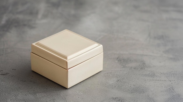 Photo small jewelry box on gray background