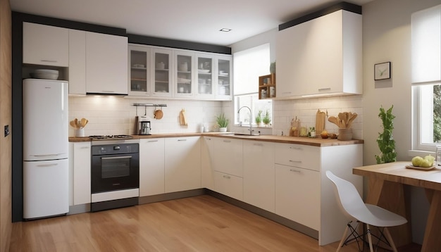 Small kitchen space with modern design