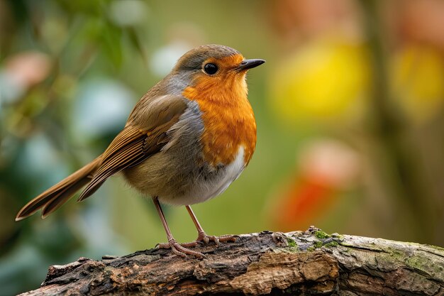 Photo small orangebreasted bird perched on a tree branch