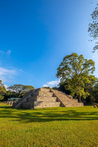 A small pyramid in Copan Ruinas temples Honduras