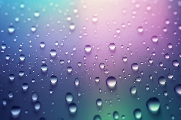 Photo small raindrops on light gradient color background generative ai