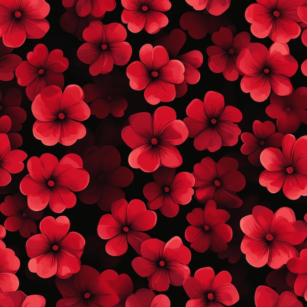 small red flowers seamless pattern background