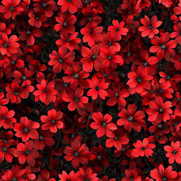 small red flowers seamless pattern background