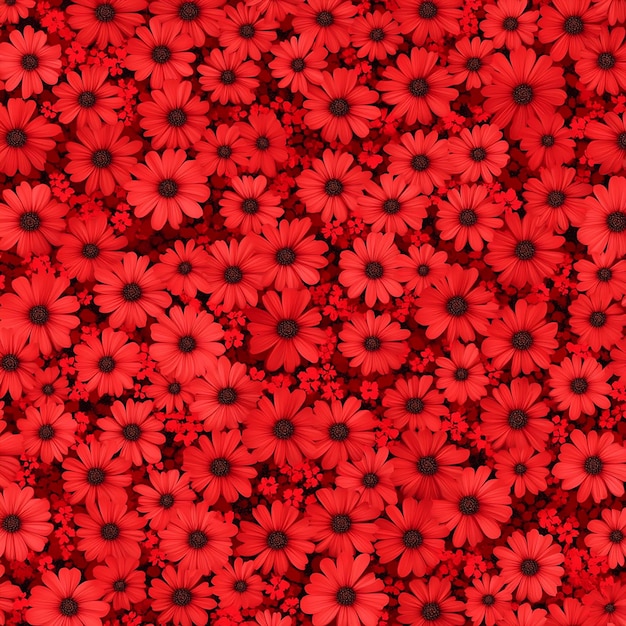 small red flowers seamless pattern background