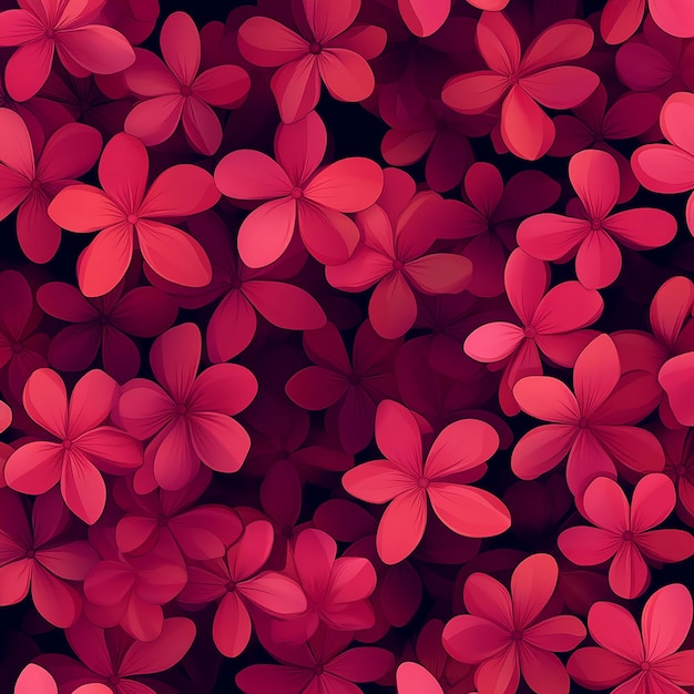 small red flowers seamless pattern background