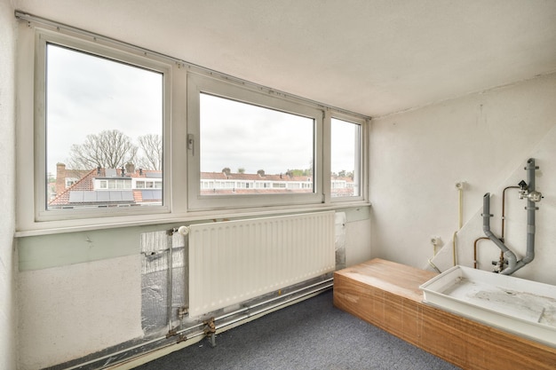 Small restroom in modern apartment