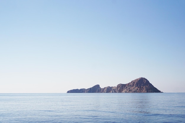 Small rocky island in the sea holidays in turkey sea cruise