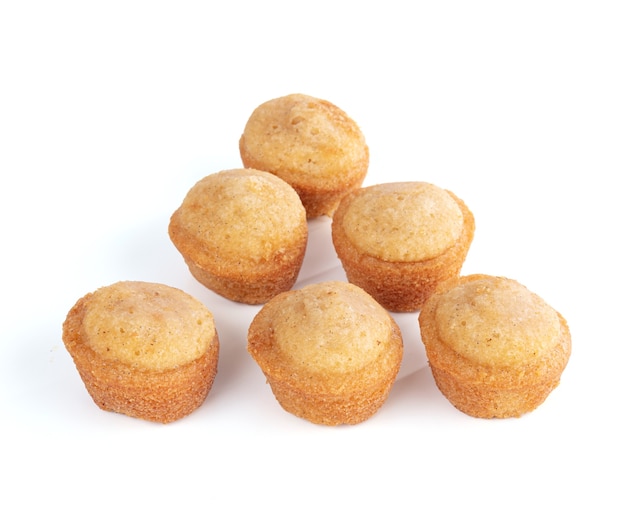 Small soft cakes to taste it isolated