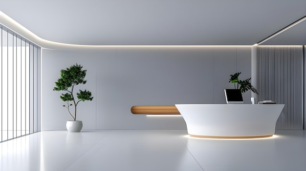 a small space with a white wall that has a light on it