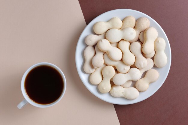 Small sugar cookies and coffee