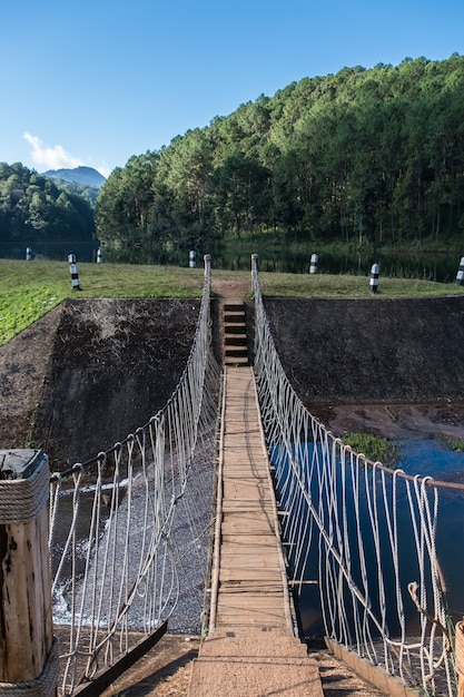 Small suspension bridge.