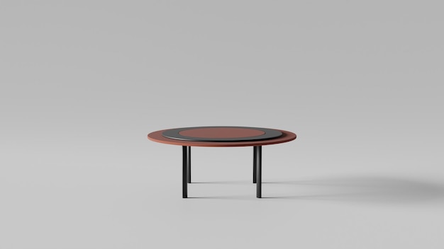 Photo a small table with a black top and a red top