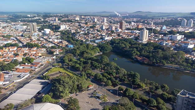 Small town drone photos depicting parts of a small town in Brazil drone photo