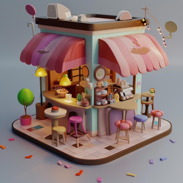 a small toy coffee shop