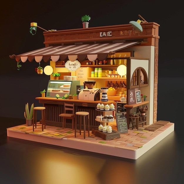 a small toy coffee shop