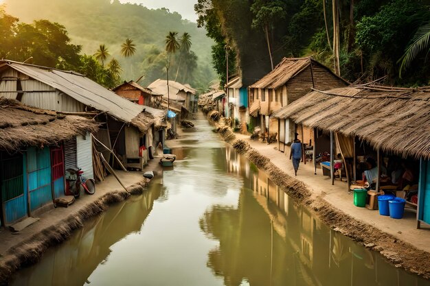 a small village on the river