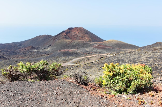 Photo small volcano at la palma, canary islands