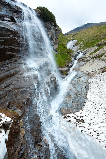 Small waterfall near Grossglockner High Alpine Road.