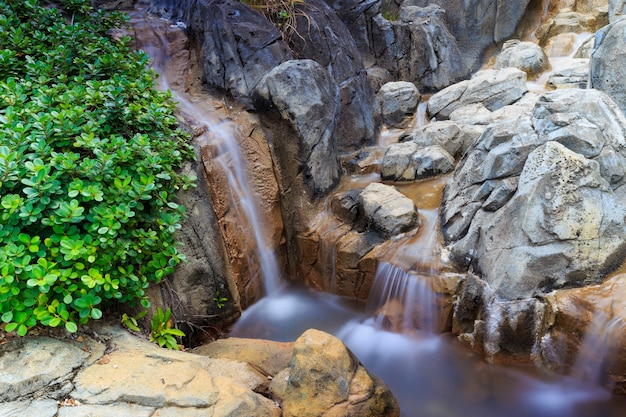 small waterfall in the park