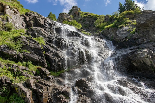 Small waterfall among the stones