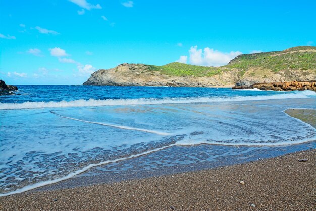 Small waves in L'Argentiera shoreline