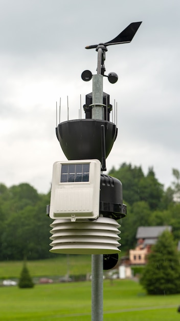 Small weather station in the countryside