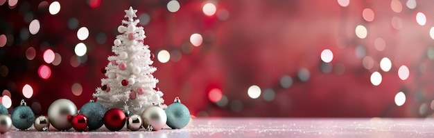 Small White Christmas Tree With Ornaments