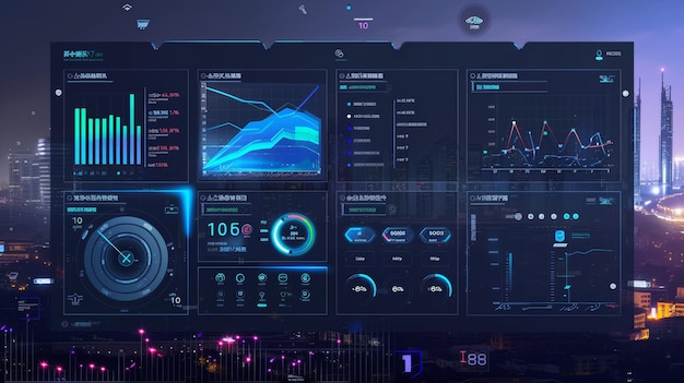 Photo smart city waste sorting dashboard with realtime metrics and progress indicators