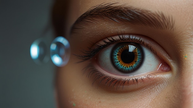 Photo smart contact lenses displaying realtime information