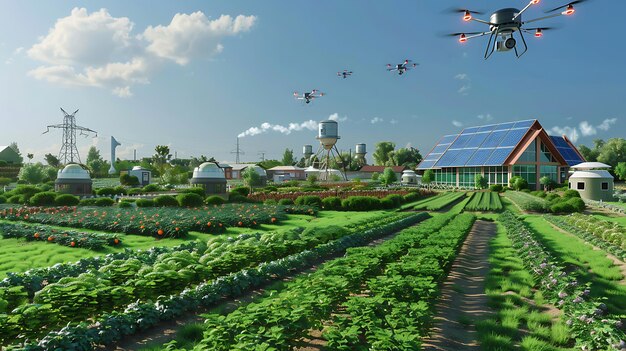 Photo smart grid and drone technology in rural communities