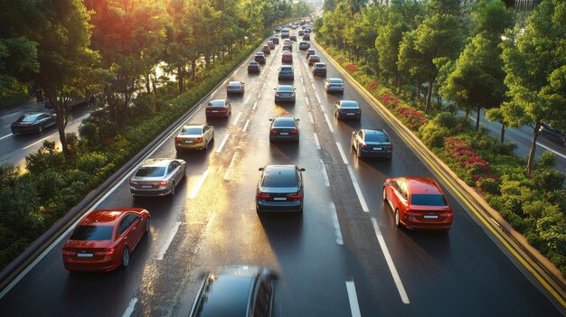 Smart Highways with AIGuided Autonomous Vehicles A highway filled with selfdriving cars all coordinated by an AI system