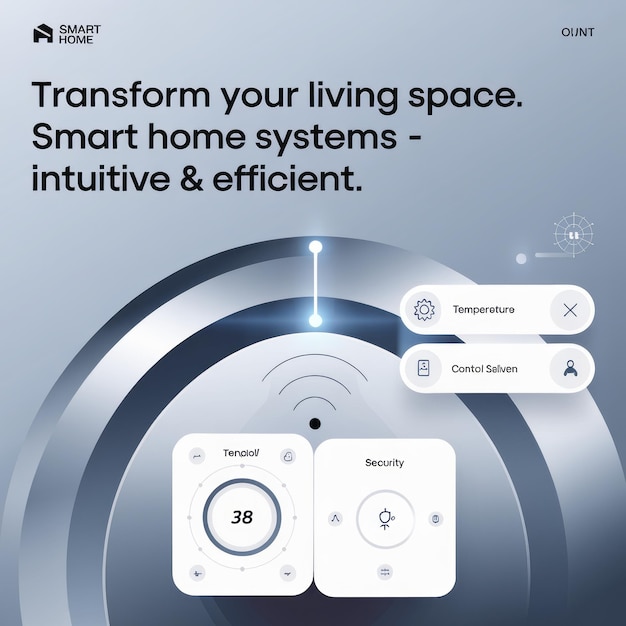 Photo smart home appliances social media design for efficient and convenient living