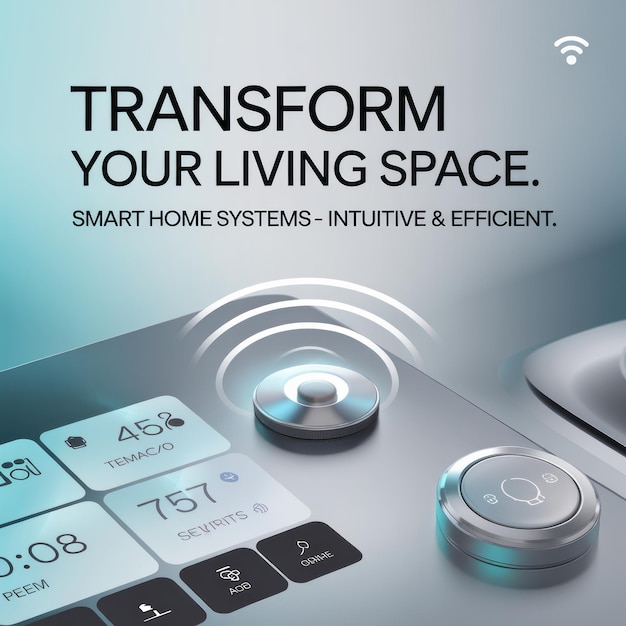 Photo smart home appliances social media design for efficient and convenient living